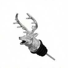 Zinc Alloy Deer Head Wine Pourer Unique Stag Wine Bottle Stoppers Wine Aerators Bar Tools Kitchen Accessories
