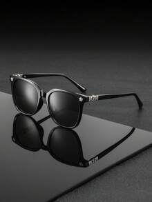 1 Pair Men's Plastic Frame Square Business Style Sophisticated Minimalist High-Fashion Glasses, Suitable For Business Travel, Industry Conferences, Client Visits - Multicolor - View 10