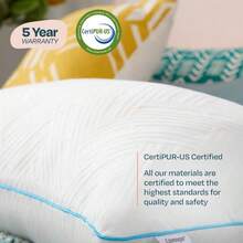 Linenspa Almohada de Memory Foam Triturado - Almohada Moldeable Eponjable y Personalizable - Tamaño Estandar - Blanco - Ver 7