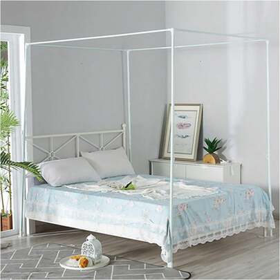 Supporto per zanzariera per letto A, struttura in acciaio inox con baldacchino in ferro battuto/letto matrimoniale/queen size/California King/King size 1,8*2,2 m