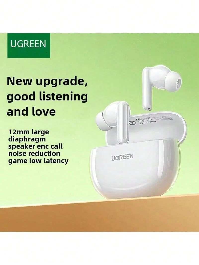 UGREEN Tai nghe Bluetooth thể thao WS207 P3 có thiết kế nhẹ, thoải mái khi đeo trong thời gian dài, hộp sạc nhỏ gọn dễ cất giữ, ghép nối Bluetooth nhanh chóng và tương thích với nhiều tình huống khác nhau bao gồm thể thao, tập thể dục, công việc văn phòng và học tập. Chúng cũng tương thích với hầu hết các thiết bị di động phổ biến. - trắng - Xem 1