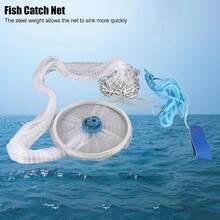 Red de pesca portatil para cebo duradera y de malla fina ideal para lanzar a mano en actividades acuaticas - 011 - Ver 3