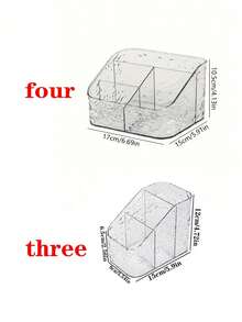 1个化妆品收纳盒，口红架，梳妆台化妆品收纳盒，化妆品展示托盘，指甲钳收纳盒，办公用品收纳架，化妆刷架，化妆品盒，适用于卧室、浴室、客厅、宿舍、梳妆台、秋季装饰、房间装饰、卧室装饰、卧室收纳 - 無色 - 查看 6