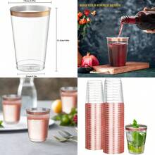 R's 50 Tazas transparentes compostables de 12 onzas con tapas para sorbo taza de café helado Reutilizable taza fría ecológica para fiestas jugos batidos 50 - 100 - Ver 8