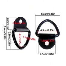 10Pcs V-Rings Hook Tie Down Point Load Securing Lashing Ring Heavy Duty Anchor. - Black - View 4