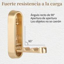Perchero de pared montado con ganchos retro, baño, percheros metálicos, gancho colgador de ropa individual para entrada, armario de abrigos, montaje en pared - Dorado - Ver 8
