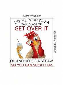 1pc Rooster Graphic Iron-On Heat Transfer Sticker, Suitable For DIY Clothing, T-Shirts, Masks, Jeans, Backpacks, Etc. - Multicolor - View 5