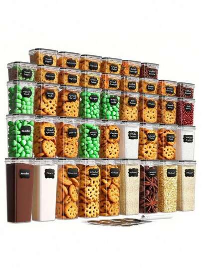 7/24er-Set Luftdichte Aufbewahrungsbehälter Für Lebensmittel – Vielseitige Vorratsdosen Mit Deckeln Für Die Küchenorganisation, Trockene Lebensmittel, Snacks Und Tierleckerlis – Perfekt Für Den Heimgebrauch In Der Küche