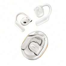 REMAX OpenBuds P5 Pro Open-Back Bluetooth Earbuds Feature Intelligent Ear Detection, AI Call Noise Reduction Technology, Intelligent Hands-Free Calling, Touch Controls, Synchronized Audio And Video With Zero Latency, And A Game Mode In Jade White. - Elephant White - View 8