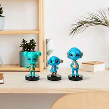 1pc Cute Alien Figurine - Various Styles Novelty Desktop Decor & Room Accessory - Collector/Cool Gift - Multicolor - View 4