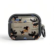 1pc Cute Dachshund Style Original Japanese Design Pro 2/Pro 3 Protective Case, 3/ 4 Protective Cover (Earphones Not Included) - Black - View 2