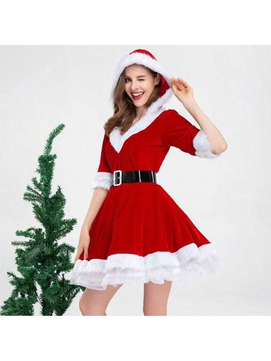 Disfraz navideño 2025 para mujer, atuendo de actuación, vestido ...
