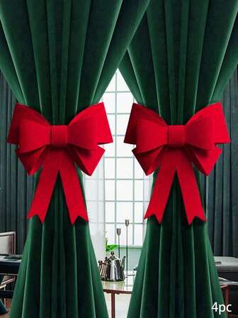 1pc Random Color Bow Tie Curtain Tiebacks For Wedding Room Decoration