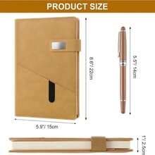 A5 Blank Journal Notebook, Refillable Hardcover Leather Sketchbook With Pocket And Magnetic Buckle, 240 Pages Thick Travel Sketchbooks For Drawing And Writing, 80gsm Unlined Journal For Men And Women - ColorD - 查看 5