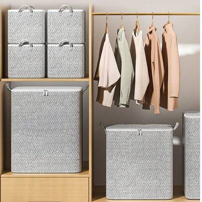 1个可折叠灰色收纳盒，玩具零食收纳盒，衣柜、卧室、客厅收纳箱，可堆叠，衣物篮，家居宿舍收纳配件，装饰品，适用于玩具、书籍和衣物，节省空间，大容量，便携式抽屉收纳盒，适用于家庭和办公室