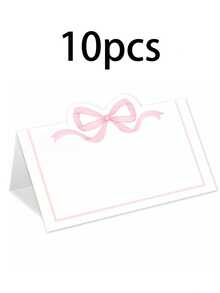 100/50/30/10/1 chiếc Thẻ ghi tên khách hình nơ màu hồng - Thẻ ghi tên khách trang nhã, Thẻ ghi tên khách hình nơ màu xanh dương, Kích thước 4x3.5 inch, Dễ thương, Trống, Thích hợp cho đám cưới, sinh nhật, cắm trại, thẻ tên, trang trí bàn tiệc, đám cưới & ngày lễ, trang trí bàn ăn & sắp xếp chỗ ngồi, trang trí bàn tiệc, trang trí bàn ăn đám cưới - Nhiều màu - Xem 10