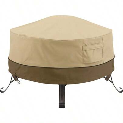New Classic Accessories Veranda Water-Resistant 30 Inch Round Fire Pit Cover Patio Furniture Covers