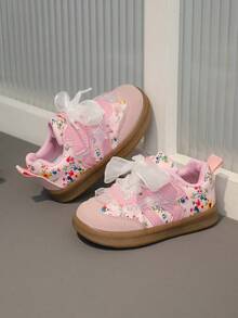 1 Pair Girls Princess Shoes, Cute Soft Sole, Fashionable, Autumn - Pink - View 4