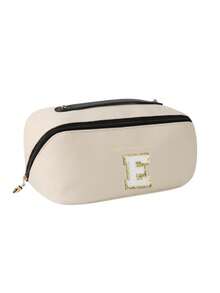 1pc Customized Letter A-Z Waterproof Makeup Bag, Multi-Functional Travel Toiletry Organizer, Large Capacity Cosmetic Storage Pouch, Bathroom Waterproof Organizer Bag, Suitable For Rings, Necklaces, Earrings, Brooches, Watches, Bracelets, Lipsticks, Eyeshadow Palettes, Contact Lenses, Bedroom Decor And Outdoor Travel Essentials - Multicolor - View 30