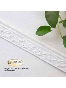 لفة 1/2 من الرغوة المرنة اللاصقة ذاتيًا للتزيين، تقريبًا 230 * 8 سم / 90.55 * 3.15 بوصة حافة ورق الحائط ثلاثية الأبعاد قابلة للتقشير واللصق، حافة الباب والإطار، فندق المنزل DIY ديكور (مناسب للجدران الملساء والنظيفة، بقايا لاصقة على الجدار بعد الإزالة طبيعية، وليست مرتفعة كما هو موضح في الصورة) - متعدد الألوان - مشاهدة 8