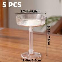 5盎司透明香槟甜酒杯，蛋糕模具，适用于冰淇淋、慕斯、蛋糕、甜点、情人节、婚礼派对、提拉米苏杯 - 無色 - 查看 9