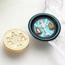 1 đầu đóng dấu sáp kiểu Gothic, đầu đóng dấu bằng đồng thau nguyên khối có thể tháo rời, dụng cụ đóng dấu sáp kiểu cổ điển tối màu dùng để gói quà, làm thiệp chúc mừng, niêm phong phong bì. - Nhiều kích cỡ - Xem 24