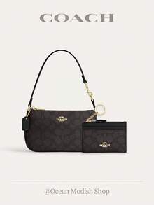 Nolita 19 Shoulder Bag Women Underarm Bag Ladies Cute Purses And Bags Women Coach Bags Shoulder Bag In Blocked Signature Canvas,2026 Gift For Her - Black Set 5 - 查看 1