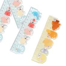 hoojojo 1pc Animal Shaped Acrylic Ruler, Cartoon Multi-Functional Ruler, Creative Stationery, Back To School Essential, Holiday Gift, Suitable For Classroom Drawing, Homework Measurement, DIY Crafts And More - 15cm - View 4