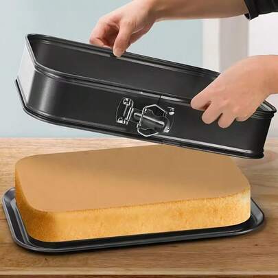 1/2 Pieces - Carbon Steel Cake Baking Pan With Brush, Spring-Loaded Leak-Proof Baking Mold, Non-Stick Cheesecake Pan With Removable Base, Suitable For Baking Trays, Dessert Baking Pans, For Making Bread, Cakes And Other Foods.