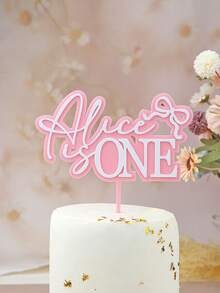 Topper Kue Akrilik Dua Lapis Personalisasi dengan Nama Kustom, Dekorasi Papan Kue 3D, Hiasan Gantung Happy Birthday, Cocok untuk Kue, Baptisan dan Acara Lainnya, Ulang Tahun Pernikahan, Efek Mengambang - MultiWarna - View 13