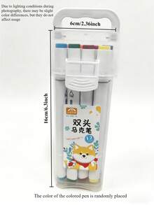 Children's Writing And Correction Tool, Washable Boxed Marker Pen 12/48 Color Children's Paintbrush, Student Drawing Double Headed Water-Based Pen