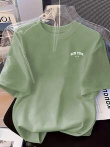 Women Ladies Brown Loose T-Shirt With New York Letter Print - Casual Round Neck Short Sleeve Top For Spring Summer Autumn Loose Casual Wear Machine Washable Brown Shirt For Layering And Minimalist Looks Stylish Letter Print Design Comfortable Versatile For Women's Fashion Perfect For Spring/Summer/Autumn Season Chic Loose Fit With Subtle New York Letter Details Ladies Half Sleeve T-Shirt T-Shirt Ladies T-Shirt Loose And Comfortablesummer Tops - 乳白色 - 查看 7