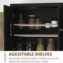 RASOO Pantry Storage Cabinet 71" Freestanding Adjustable Kitchen Pantries Buffet With Hutch Cupboard 6 Doors And 1 Drawer And Open Shlelf - R0086-trắng - Xem 6