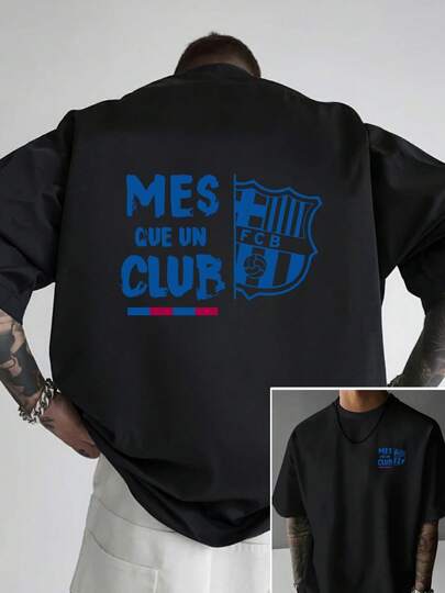 Camiseta de Fútbol del FC Barcelona para Hombres - Diseño Oficial del FCB, Camiseta Deportiva Transpirable para Entrenamientos, Partidos, Eventos de Fans - Camiseta Ligera de Verano para Apoyadores del Barcelona en Todo el Mundo, Camiseta de Fútbol del Barcelona, Ropa Casual, Look Deportivo, Tela Duradera, Top de Manga Corta, Entusiastas del Deporte, Conjunto de Día de Partido, Ropa de Fútbol de Moda, Impresión de Alta Calidad, Ropa de Fútbol, Fans de Fútbol, Equipo de Entrenamiento, Cuello Redondo, Ajuste Cómodo, Apoyadores del Fútbol
