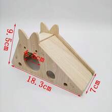 1pc Wooden Hamster Maze Adventure And Cozy Hideout - Exciting Exploration Route, Multiple Compartments, Provides Ultimate Playtime Experience For Your Pet, Small Pet Training Toy - Multicolor - View 11