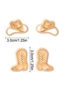 西部牛仔靴造型聚合物粘土切割器，适用于珠宝制作、帽子耳环粘土工具、西部风格粘土珠宝制作材料、DIY工艺品 - Clay Cutter - 查看 5