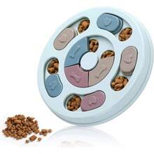 1pc Dog Puzzle Toys Slow Feeder Interactive Increase IQ Food Dispenser Non-Slip Slowly Eating Bowl Cat Dogs Food Games - Dark blue - 查看 8
