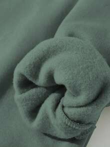 Bluza z nadrukiem numerycznym dla nastolatek, luźna, z polarową podszewką i okrągłym dekoltem, z długim rękawem, bawełniana, w stylu casualowym/uczelnianym, na spotkania rodzinne, wiosenną przerwę, świąteczne świętowanie, zabawny wzór, odpowiednia na wiosnę, lato, walentynki, karnawał, imprezę, plażę, wesele, siłownię - Matcha Green - Zobacz 5