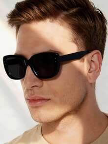 1 PC Men's Classic Glasses Square Frame Polycarbonate Temples Fashion Glasses Protection Lightweight For Outdoor - Multicolor - View 2