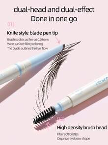 J.M.C.Y Eyebrow Pencil, Waterproof And Sweat-Proof, Long-Lasting And Non-Fading, Creates Natural Hair-Like Eyebrow Makeup, Beginner-Friendly Daily Eyebrow Makeup - E02 DARK BROWN - View 6