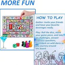 Drinking Board Games For Adults With Waterproof Rubber Mat Fun Interactive Drinking Games For Holiday Christmas Valentines Present Party College Night Birthday, 2-8 Players Age 21+ UJSE - 黃色 - 查看 4