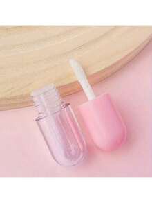 5pcs/10pcs Round Mini Capsule Refillable Makeup Containers, Plastic Lip Gloss Tubes, Empty Lipstick Tubes, Lip Balm Jars