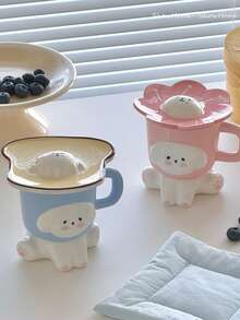 1 chiếc cốc sứ hình cún con dễ thương, cốc cà phê nhỏ xinh với hình cún con đang ngồi, dung tích nhỏ, thích hợp để trang trí nhà cửa, dùng làm cốc pha cà phê nghệ thuật tại nhà hàng, quán cà phê, quà tặng, trang trí ngày lễ, cốc đôi. - Nhiều màu - Xem 5