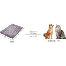 Plush Pet Bed - Soft & Warm Luxury Plush Pet Bed, Suitable For Cats & Dogs | Rectangular Polyester Blanket, Available In Multiple Colors | Fits Small To Large Dog Breeds, Suitable For All Seasons, Extremely Comfortable - Multicolor - View 9