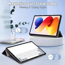 Redmi Pad 2 Pro 12.1 Inch 2025 Leather Triple Fold Magnetic Cover Case, Compatible With Poco Pad M1 With Auto Sleep/Wake Function, Folding Flip Stand Protective Cover For Redmi Pad 2 Pro 12.1" 2025 Tablet - Multicolor - View 3