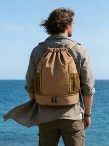 SEYATULLH Spacious Fitness Backpack, Adjustable Drawstring Design, Lightweight For Casual Use