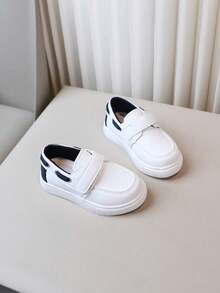 1 đôi giày trẻ em, giày thể thao mùa xuân/thu mới cho bé trai và bé gái, giày sneaker đế mềm cho bé. - trắng - Xem 4