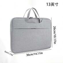 1pc Lightweight Laptop Bag, Slim Business Briefcase Fits 11/13/14/15 Inch Laptops, Full Zip, Unisex, Large Capacity Document Bag, Portable Multifunctional Office File Bag, Data Conference Bag, Laptop Sleeve, Business Briefcase