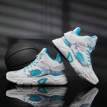 休闲运动篮球鞋，轻便健身防滑透气跑步鞋，休闲运动鞋 - 白色 - 查看 5