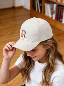 Mũ lưỡi trai trẻ em in 26 chữ cái, phù hợp cho cả bé trai và bé gái, thích hợp cho hoạt động ngoài trời hàng ngày, thoáng khí, chống tia UV, có thể giặt, thời trang đa năng, lý tưởng cho đồ dùng học tập, quà tặng trẻ em và mùa tựu trường. - Nhiều màu - Xem 4